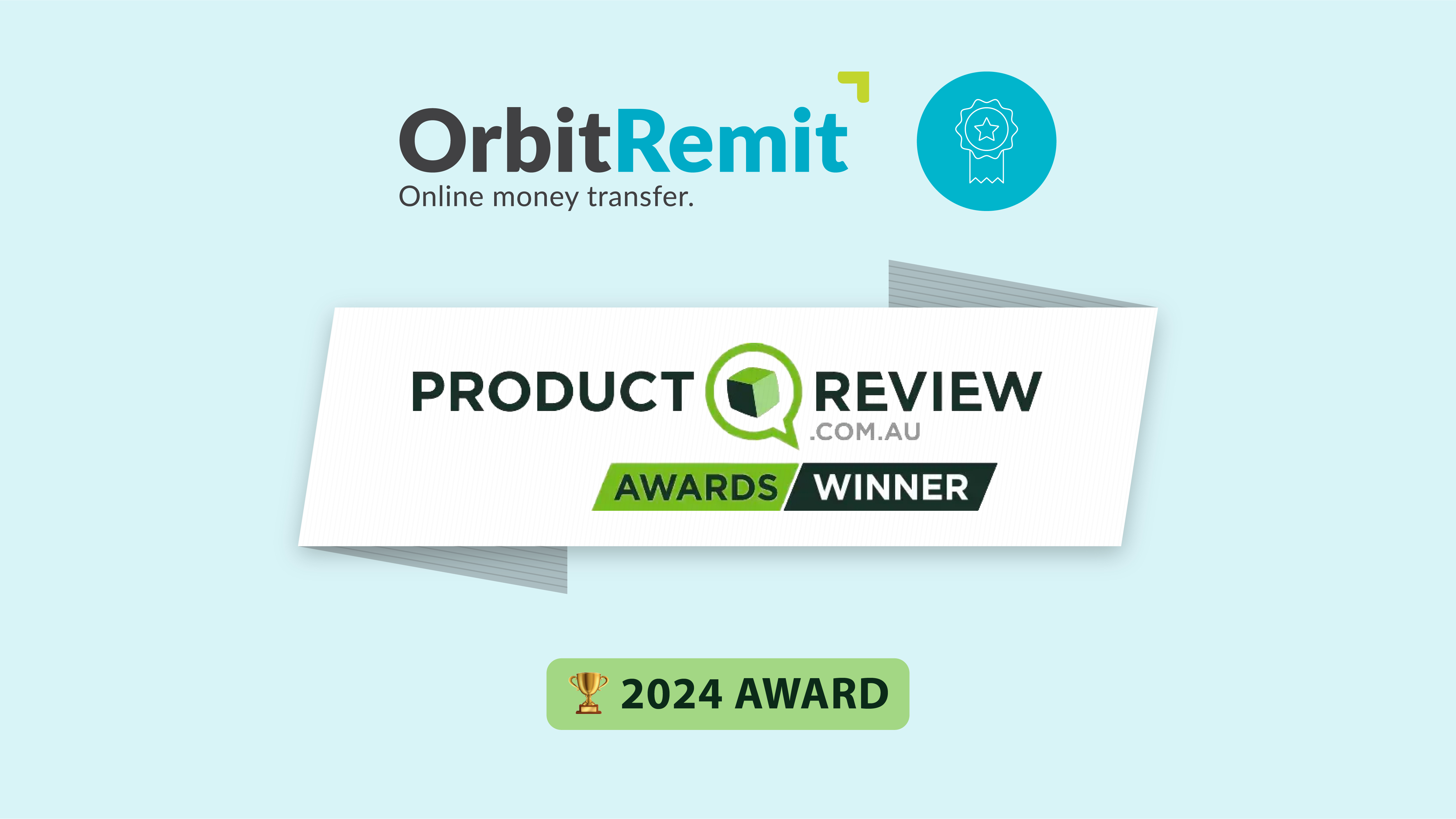 OrbtiRemit wins ProductReview.com.au Award for top rated Money Transfer Service