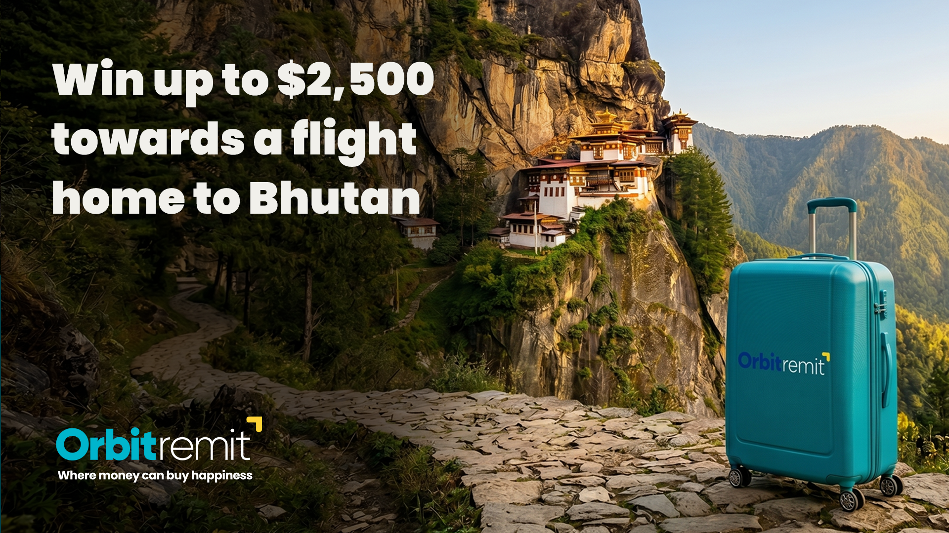 Competition: Win up to $2,500 towards a flight home to Bhutan Win trip to Bhutan blog