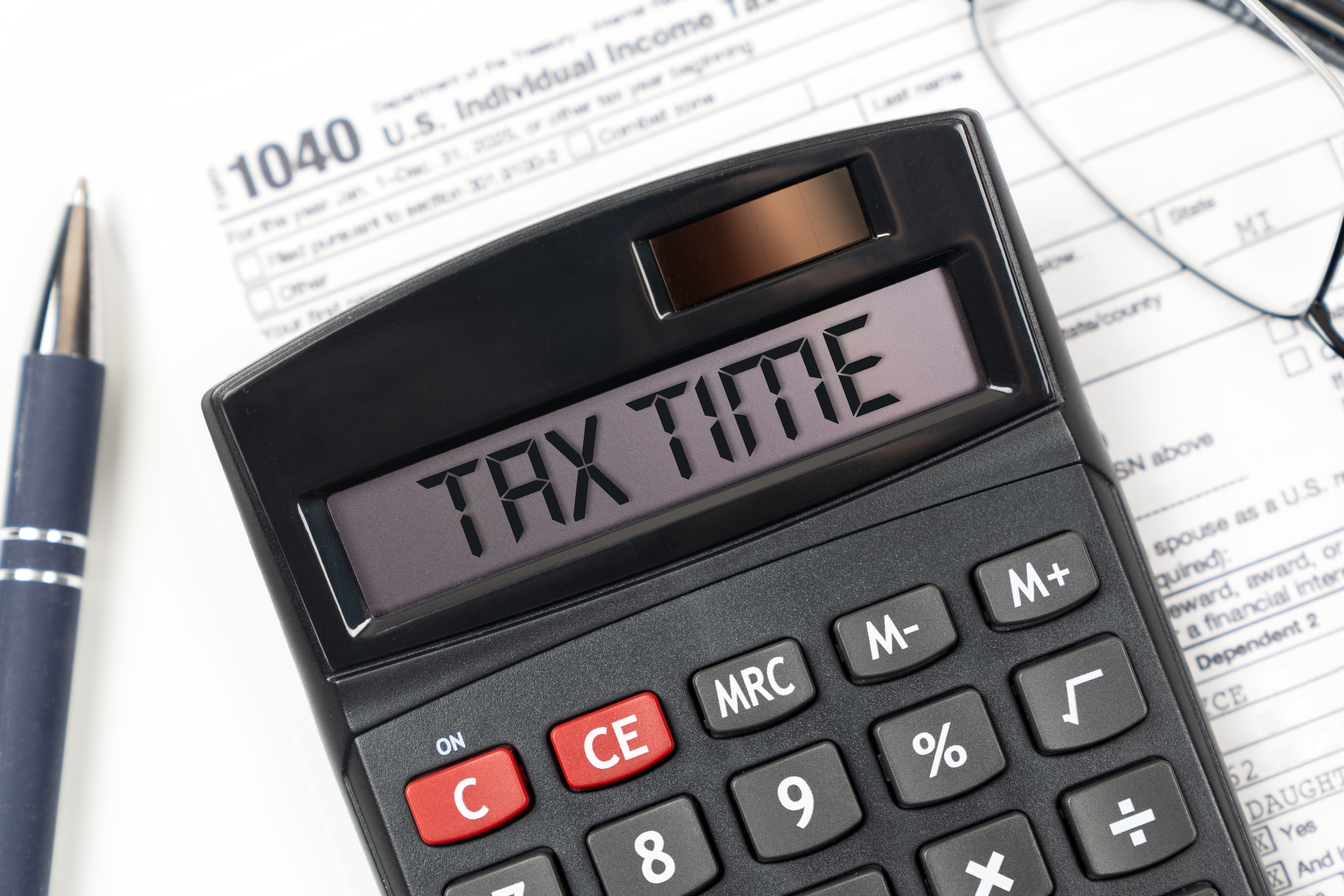 calculator with tax time message on us tax form 2026 05 21 04 48 33 utc